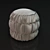 Cozy Cloud Pouffe 3D model small image 1