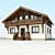 Charming Chalet Style Cottage 3D model small image 1