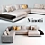 Elegant Minotti White Sofa 3D model small image 1