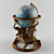 Classic Wooden Globe 3D model small image 2