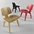 Eames Replica DCW Wooden Dining Chair 3D model small image 1