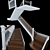 Classic Wood Carved Staircase 3D model small image 1