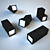 Sleek Swivel Lamps 3D model small image 1