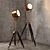 Elegant Brass Floor Lamp 3D model small image 1