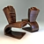 Luxury Leather Chair: 550x750x1050 3D model small image 1