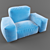 Cozy Comfort Pouf 3D model small image 2