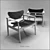 Finn Juhl Leather Wood Chair 3D model small image 1