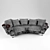 Cozy Comfort 3-Seater Sofa 3D model small image 1