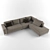 Versatile Two-Piece Sectional Sofa 3D model small image 1