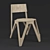 Sleek and Functional Bone Chair 3D model small image 1