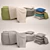 Cozy Cushions, Footstools & Plaid 3D model small image 1