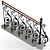 Classic Iron Exterior Railing 3D model small image 1