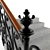 Classic Iron Exterior Railing 3D model small image 3