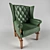 Leather Accent Chair 3D model small image 1