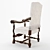 Classic Photo-inspired Textured Chair 3D model small image 2