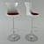 Elegant Merlion Bar Stool 3D model small image 1