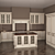 Elegant Golden Oak Kitchen 3D model small image 1