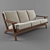 Classic Triple Wegner Sofa 3D model small image 1