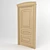 Elegant Wood Door Set 3D model small image 1
