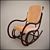 Elegant Woven Rocking Chair 3D model small image 1