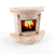 Svarogich Juno Fireplace: Creative Craftsman Design 3D model small image 1