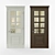 Elegant Wooden Door with Mirror 3D model small image 2