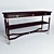 Sleek Black Lacquer Console Table 3D model small image 1