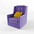 Stylish Decor Chair 3D model small image 1