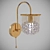 Elegant Gold Crystal Sconce 3D model small image 1