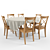 IKEA LEKSVIK-INGOLF Dining Set 3D model small image 1