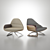 Stylish Ergonomic Chair: 1120 x 580 x 895 mm 3D model small image 3