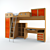 Versatile Child's Room Combo: 2800х940(1400)х2060 (LxWxH) 3D model small image 1