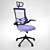 Versatile Office Chair: Bright, Detachable Backrest & Armrests 3D model small image 1