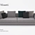 Title: Elegant Minotti Powell Sofa 3D model small image 1