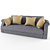 Rubens: Luxurious Textured Sofa 3D model small image 2