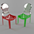 Transparent Modern Ghost Chair 3D model small image 2