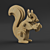 Title: Wooden Squirrel Model Kit 3D model small image 2