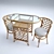 Natural Wicker Tea Set 3D model small image 1