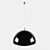 Black Lacquered Pendant Light - Elegant and Chic Design 3D model small image 2