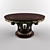 Elegant Wood & Gold Table 3D model small image 1