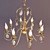 Orion Classic Chandelier - Gold/Chrome - 8-Light 3D model small image 2