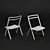 Classic Italian Clio Chair: Graceful Elegance 3D model small image 1