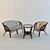 Rattan Garden Set: Lightweight & Stylish 3D model small image 1