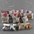 Vibrant Vintage Pillow Collection 3D model small image 1