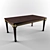Elegant Wood & Gold Table 3D model small image 1