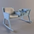 Title: Vintage Cradle Rocking Chair 3D model small image 1