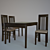 Fenice Dining Set: Alno Table and Amarena Chairs 3D model small image 2