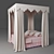 Rectangular Canopy Bed 3D model small image 1