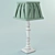 Tate Cream Wood Table Lamp 3D model small image 1