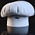 Classic Culinary Toque Hat 3D model small image 1
